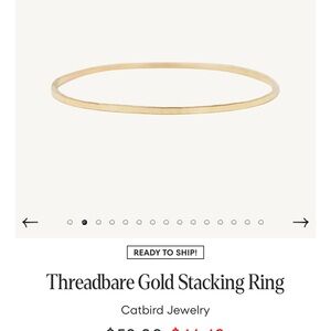Catbird Gold Threadbare Ring